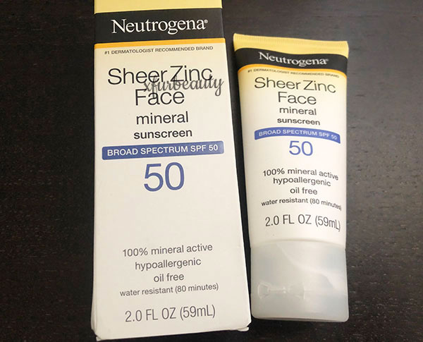 Neutrogena Sheer Zinc Face Mineral Sunscreen SPF 50