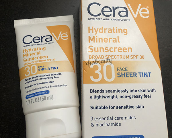 CeraVe Hydrating Mineral Sunscreen SPF 30 Face Sheer Tint